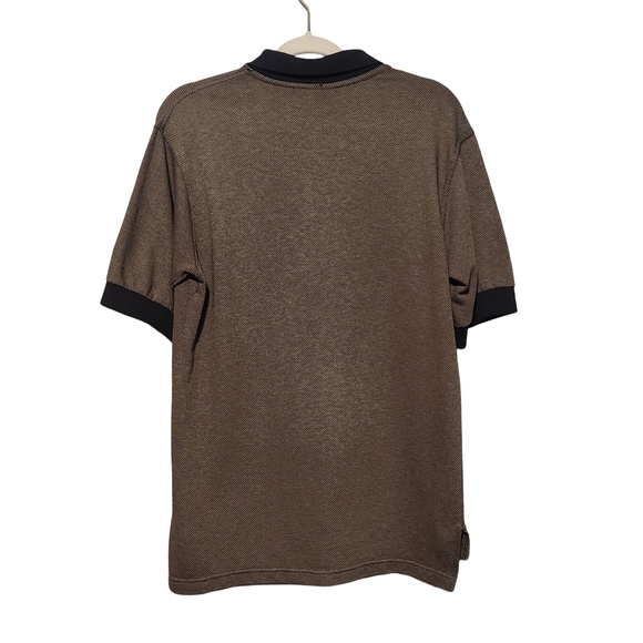 HARLEY-DAVIDSON Polo Shirt Mens Medium Brown Black Logo Biker Casual Retro Dad - Picture 6 of 11